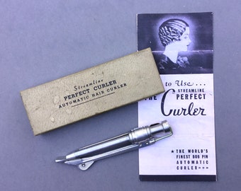 Vintage 30's Streamline Perfect Curler. Automatic Bob Pin Curler.