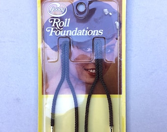 Vintage 80’s Goody Flexo Hair Roll Foundation 7” Original Card, Swing Era Hairstyle