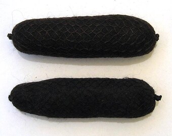 40's Brunette Hair Roll Foundation Wool Hair Rat set of 2