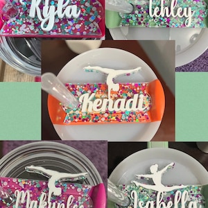 Tumbler Tags personalized gymnast/dancer
