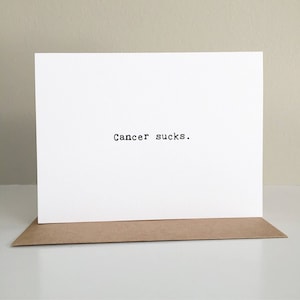 Sympathy Card/ Cancer Card/ Sorry Card/ Cancer Sucks Card