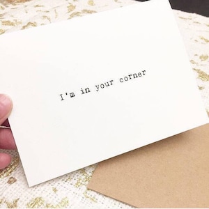 Tarjeta de aliento para un amigo/Tarjeta de "Estaré ahí para ti"/Tarjeta de condolencias/Tarjeta de amigo/Estoy de tu lado
