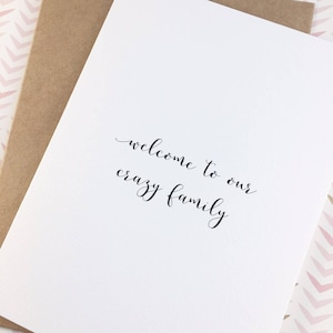 Carte de mariage/Bienvenue dans la famille/Belle-sœur/Beau-frère