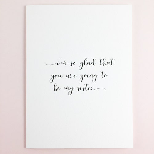 Wedding Card to Sister in Law/wedding Shower to Etsy