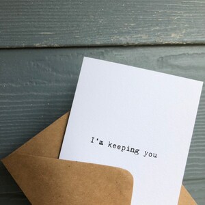 Carte Je t'aime/Vous le valez bien/Vous êtes le seul/la même carte/Carte fiancé/Carte collègue/Je me battrai pour vous