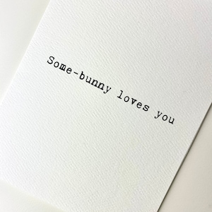 Karte für Freund/ Karte für Freundin/ Hase Karte/ Frohe Ostern Karte/ Ich liebe dich Karte/ Irgendein-Häschen liebt dich
