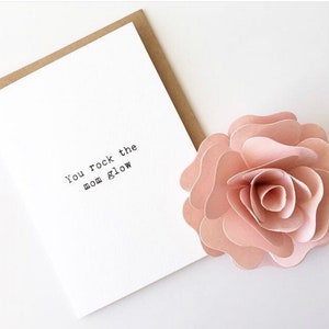 Carte de fête prénatale/Carte pour une nouvelle maman/Carte d'encouragement/Carte You bercez la lueur de la maman/Carte You got this mama
