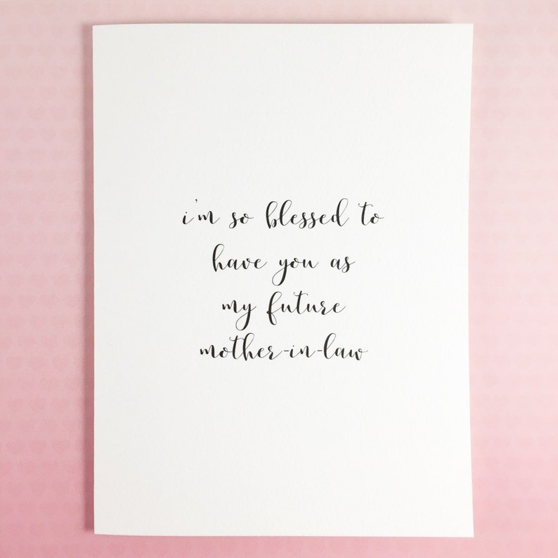 Wedding card to mother in law/Wedding shower card/Wedding day Etsy