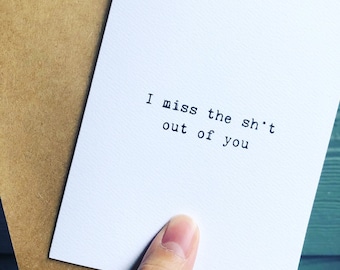 I miss you card/Thinking of you card/Long distance card/ I love you card/ BFF card/ BF card/GF card/I don’t want to be apart card