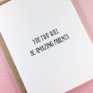 Baby shower card/New parents/Congratulations on your baby/Expecting card/Amazing parents