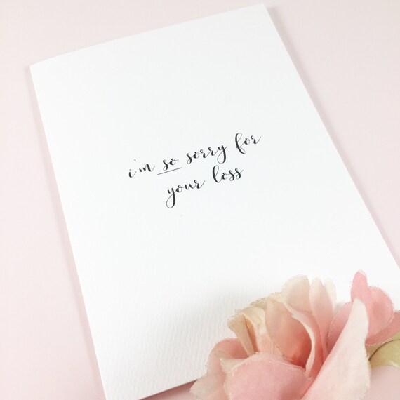 Sympathy Card I M So Sorry Card I M Sorry Card Etsy