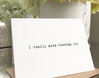 I miss you card/Long distance card/Card for girlfriend/Card for boyfriend/Love card/Anniversary card/Romantic Card/Valentine's day card