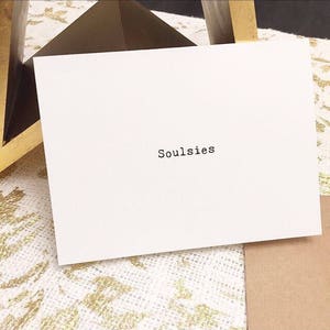 Carte meilleure amie/Carte âme soeur/Carte soeur jumelle/ Carte Je t'apprécie/Soulsies