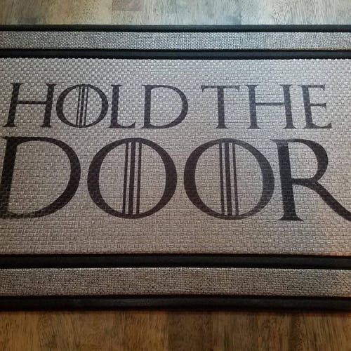 Hold the Door Sublimated Door Mat Etsy