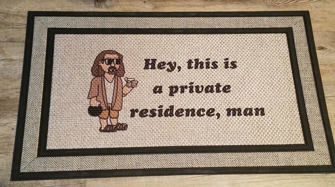 The Dude Sublimated Door Mat Etsy