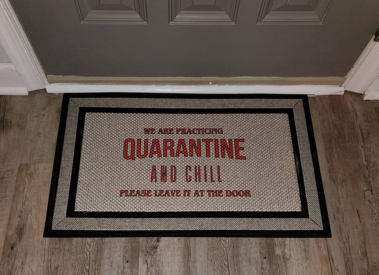 Quarantine and Chill Sublimated Door Mat Etsy