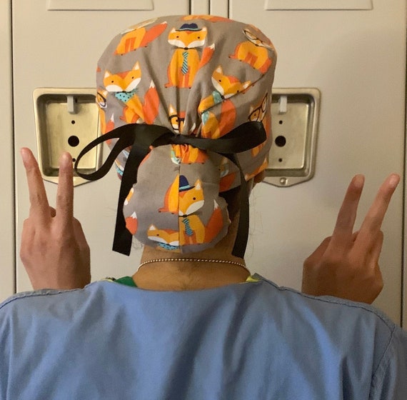 Women's Scrub Cap with Adjustable Ponytail/Bun Holder - Adjustable for every hair length, Variety of fabric patterns