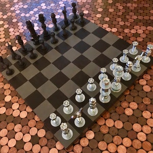 Chess Set - Handmade Nuts and Bolts Chess Set