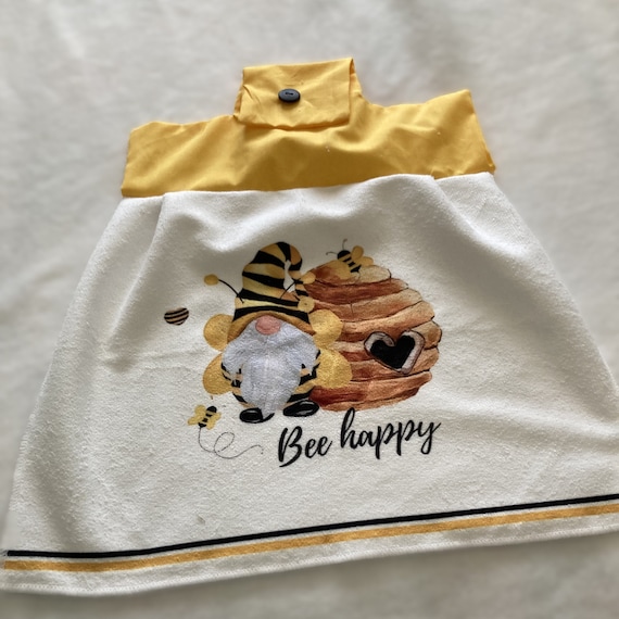 Bee Happy. Bee Blessed. Hanging towels.