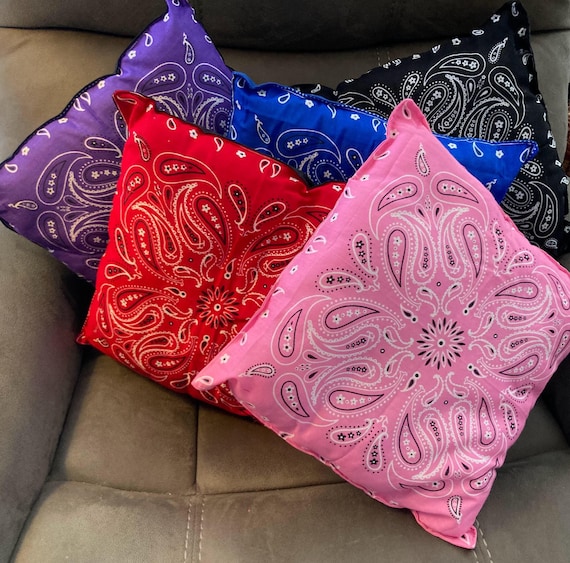 BANDANA PILLOWS ACCENT for any decorating style