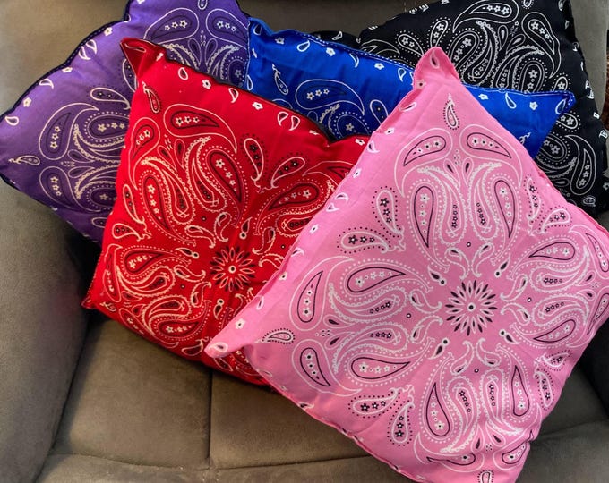 BANDANA PILLOWS ACCENT for any decorating style