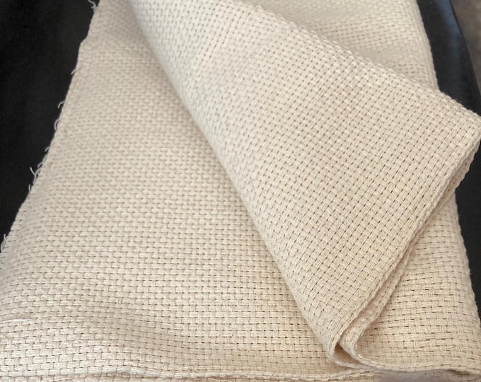 MONKS CLOTH NATURAL 100% Cotton for punch needle work 1 yard piece