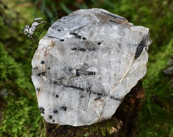 Black Tourmaline in Quartz - 1.37lbs - Natural, gemstone, rough, bulk, wholesale, healing crystals