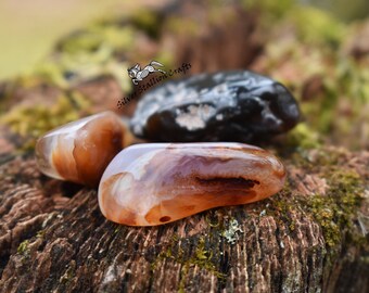 Agate, Fire - 1pc or 100g - Natural, gemstone, tumblestone, bulk, wholesale, healing crystals