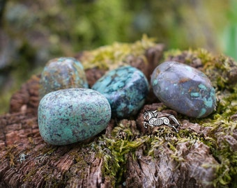 Jasper, African Turquoise - 1pc or 100g - Natural, gemstone, tumblestone, bulk, wholesale, healing crystals