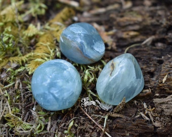 Calcite, Blue Lemurian - E Grade - 1pc or 100g - Natural, gemstone, tumblestone, bulk, wholesale, healing crystals