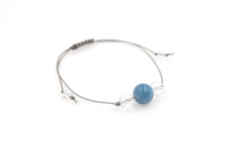 FREE SHIPPING-GiftsforMom-Shamballa-Self-Expression-Bracelet-GemstoneBracelet-Minimalist-RopeBracelet-Giftsforher-HealingBracelet-Aquamarine