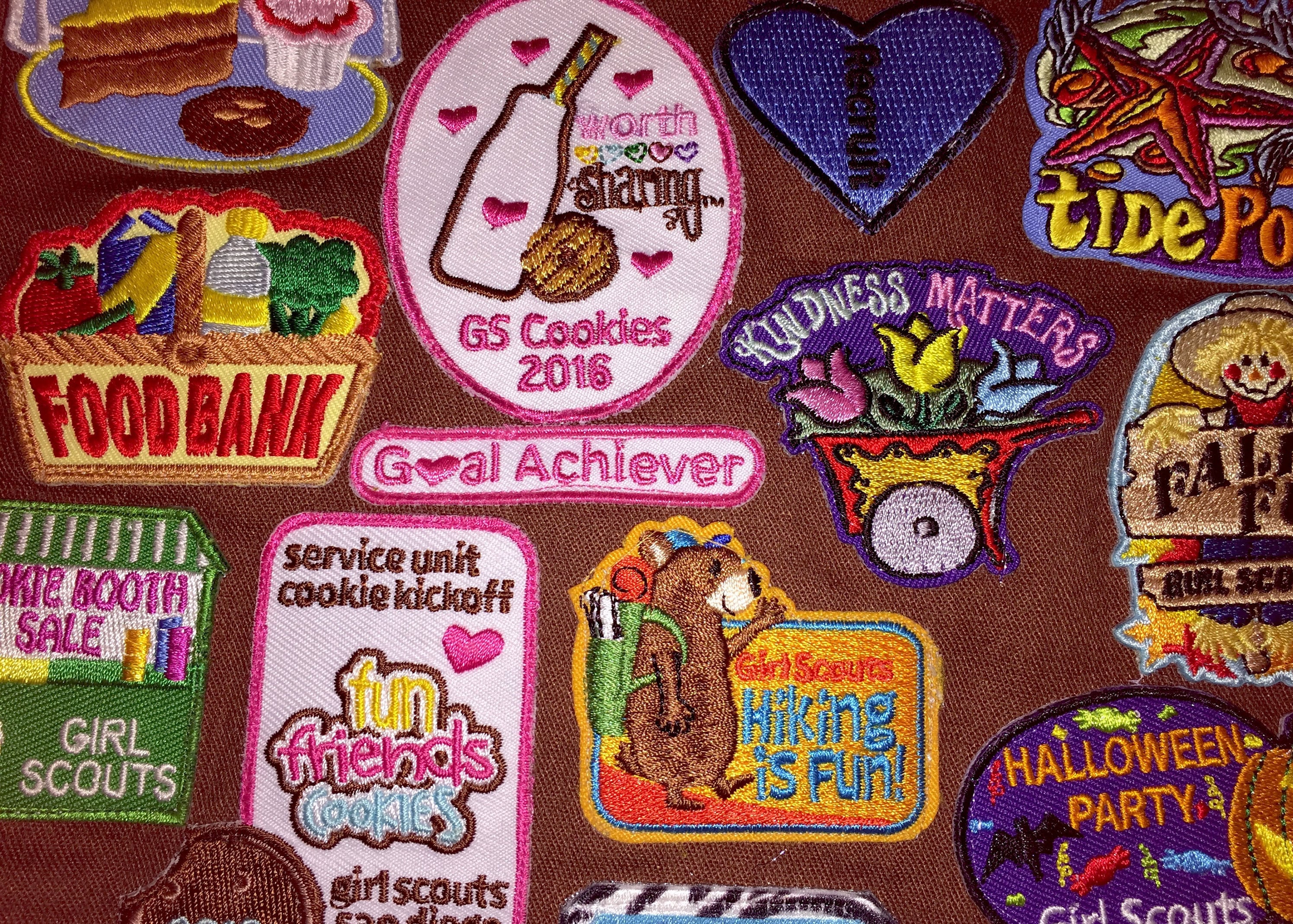 Lot of 7 Vintage 1980s Girl Scout Patches Cat Patch 80s Craft