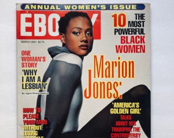 Ebony Magazine - March 2001 Annual Women's Issue Marion Jones (cover)