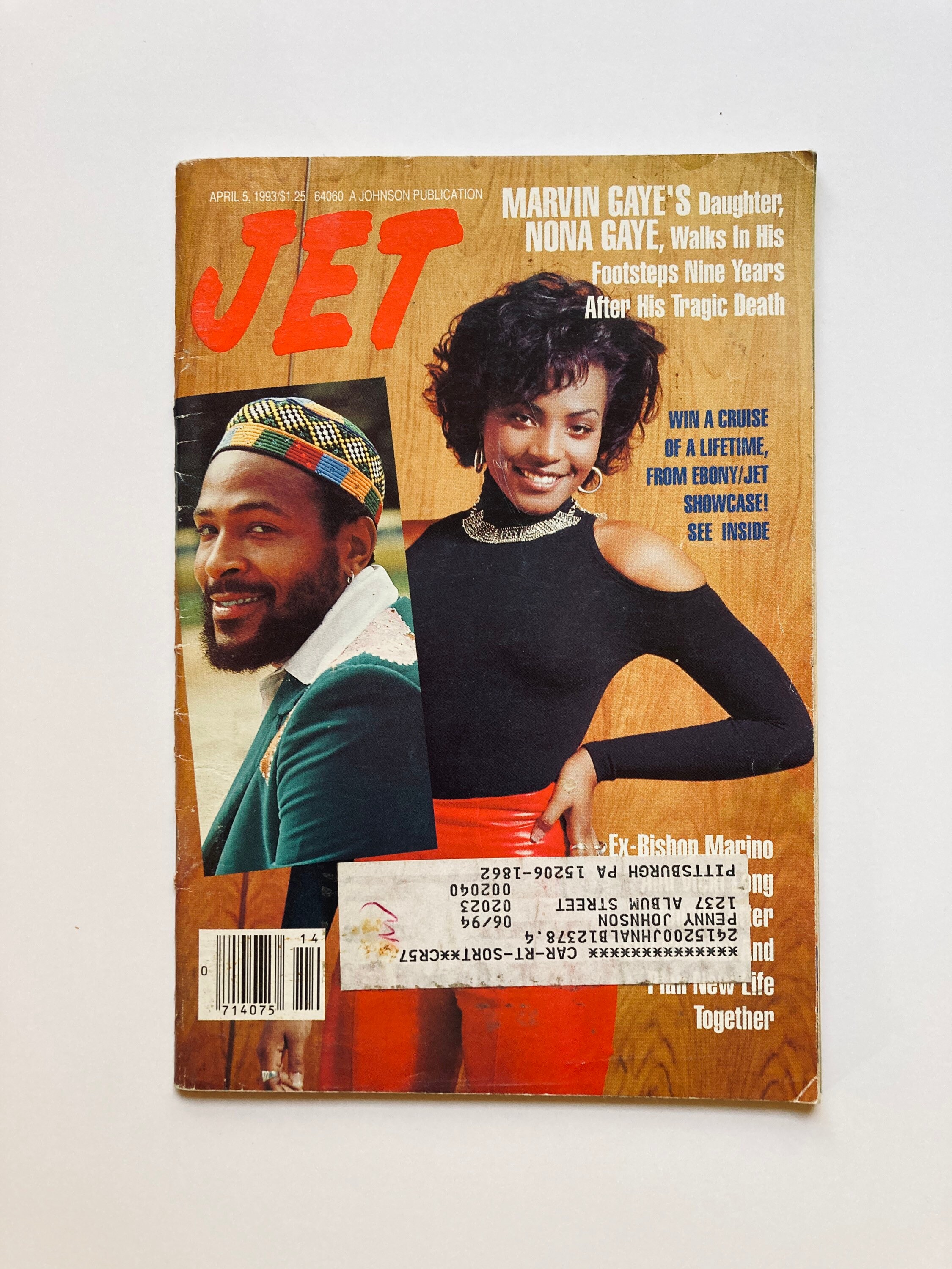 Jet Magazine - April 1993 Marvin and Daughter Non Gaye (cover) - Etsy