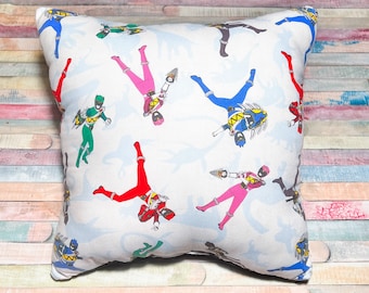 Power Rangers Pillow New Movie Version HANDMADE In USA Pillow is approximately 10” X 11