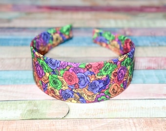 Nerdibands Handmade  Rainbow Roses Headband