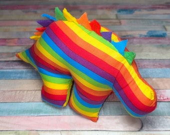 Nerdisaurus Handmade Rainbow Stegosaurus Dinosaur