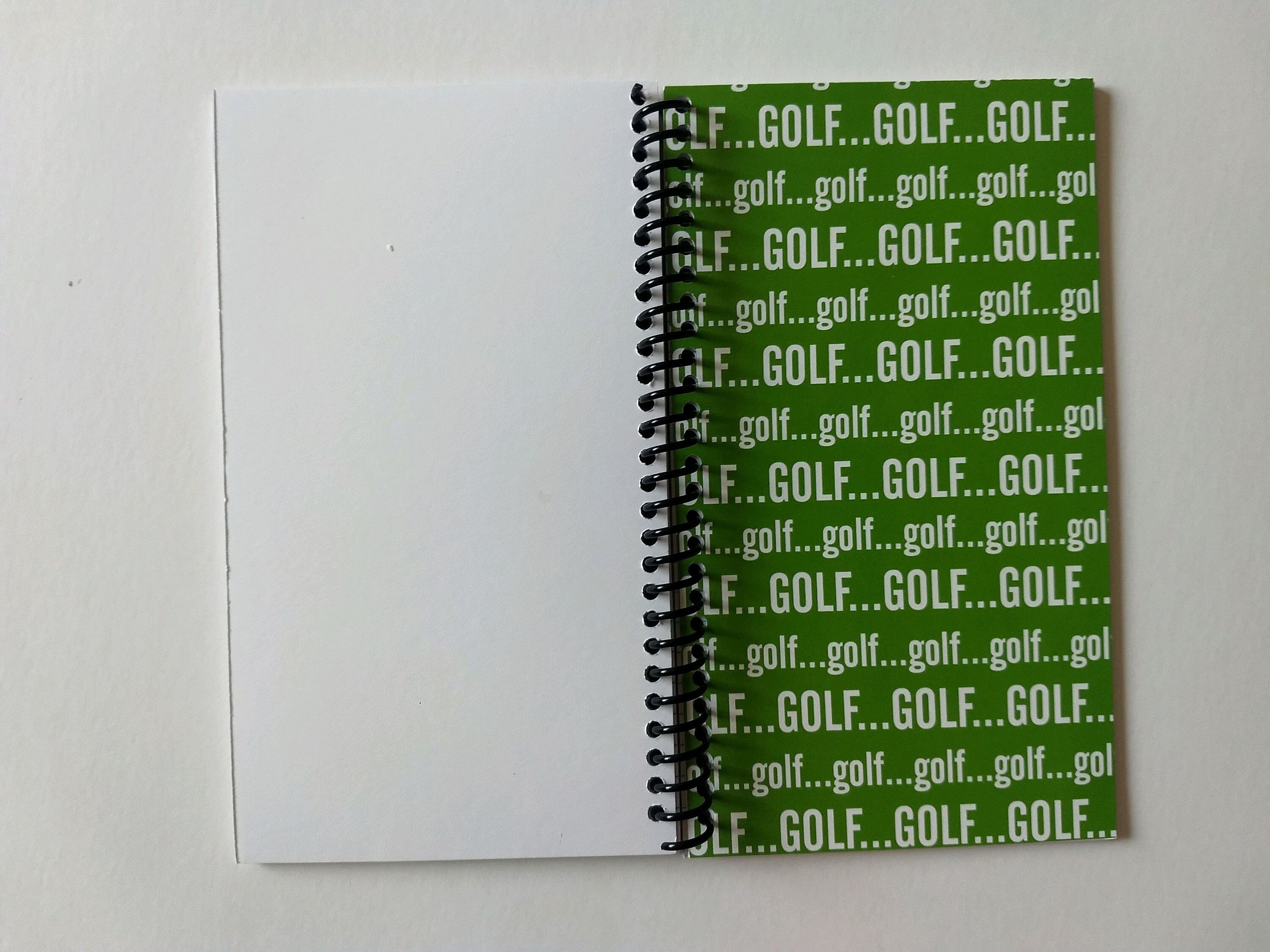 Golf Spiral Notebook Hand Made From Specialty Paper Etsy