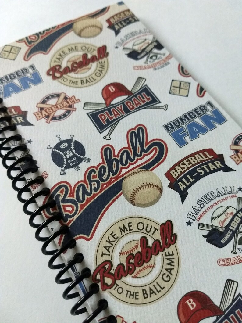 Baseball Spiral Notebook Hand Made from Specialty Paper Etsy