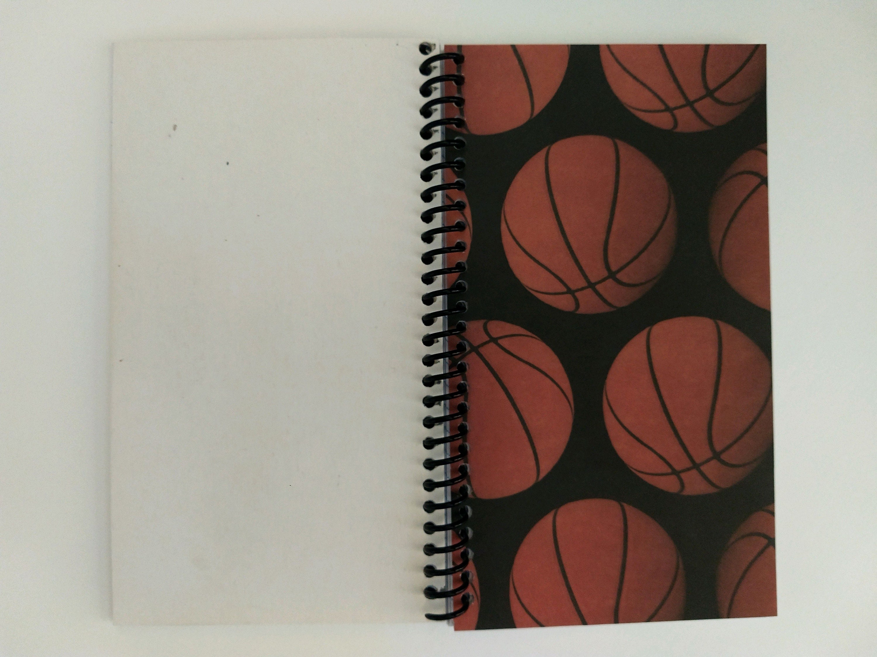Basketball Spiral Notebook Hand Made From Specialty Paper Etsy