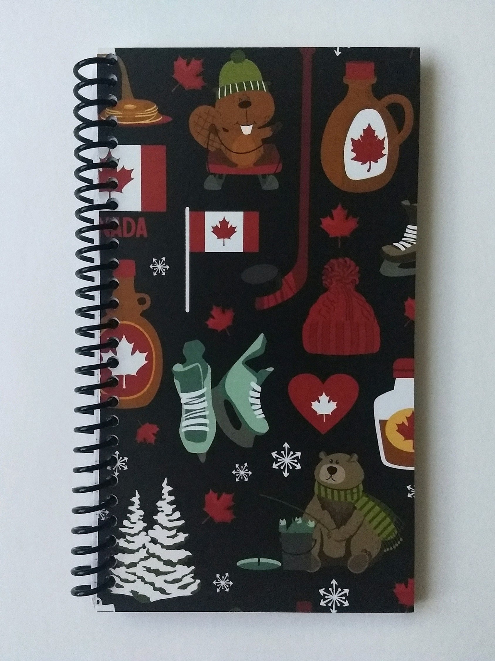 Canada Spiral Notebook Hand Made From Specialty Paper Etsy Ireland