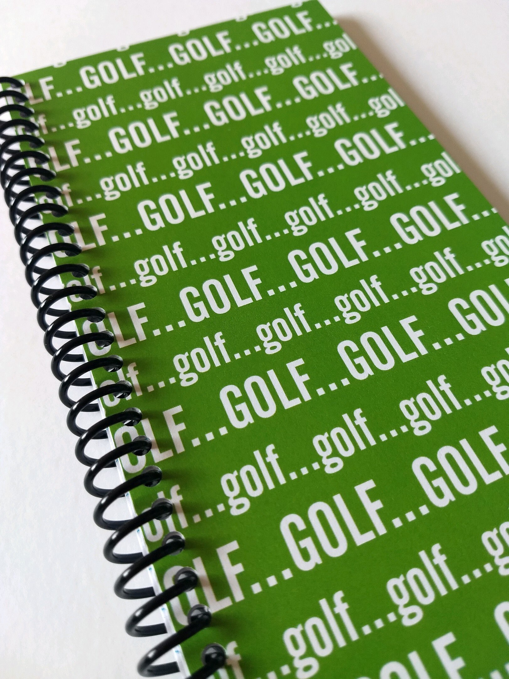 Golf Spiral Notebook Hand Made From Specialty Paper Etsy