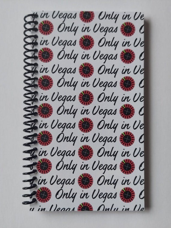 Las Vegas Travel Journal Spiral Notebook Hand Made From 