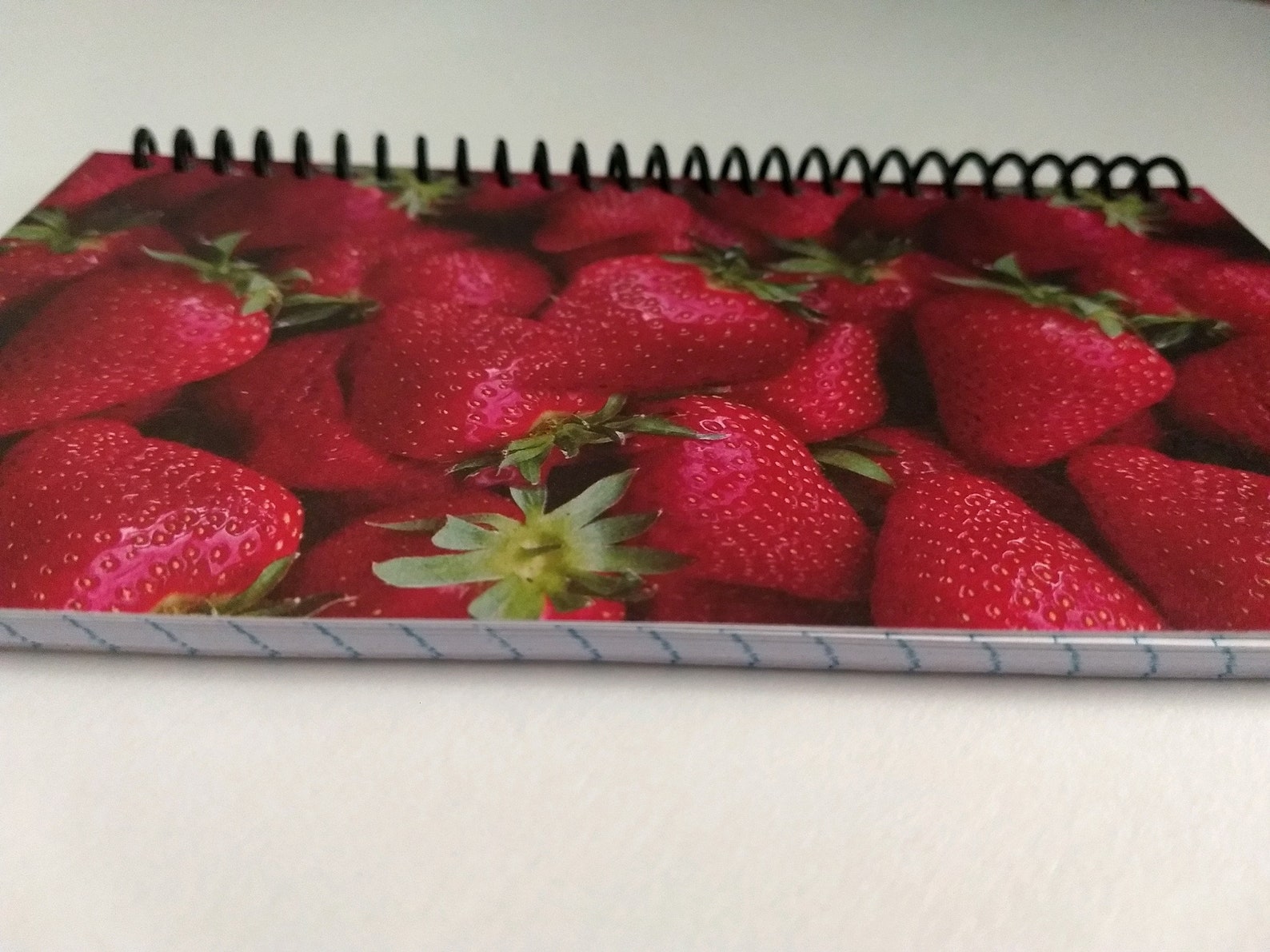Strawberry Spiral Notebook Hand Made From Specialty Paper Etsy