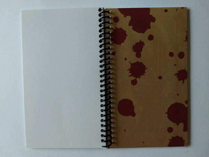 Blood Spatter Spiral Notebook Hand Made From Specialty Paper - Etsy