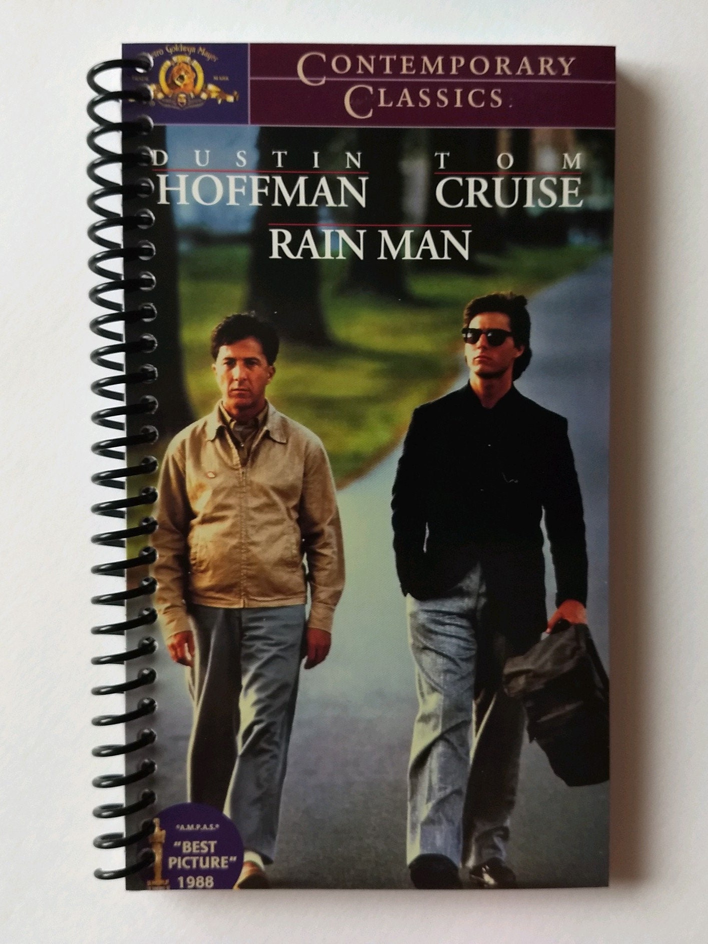 Rain Man Spiral Notebook Hand Made from Original VHS Tape Movie Cover