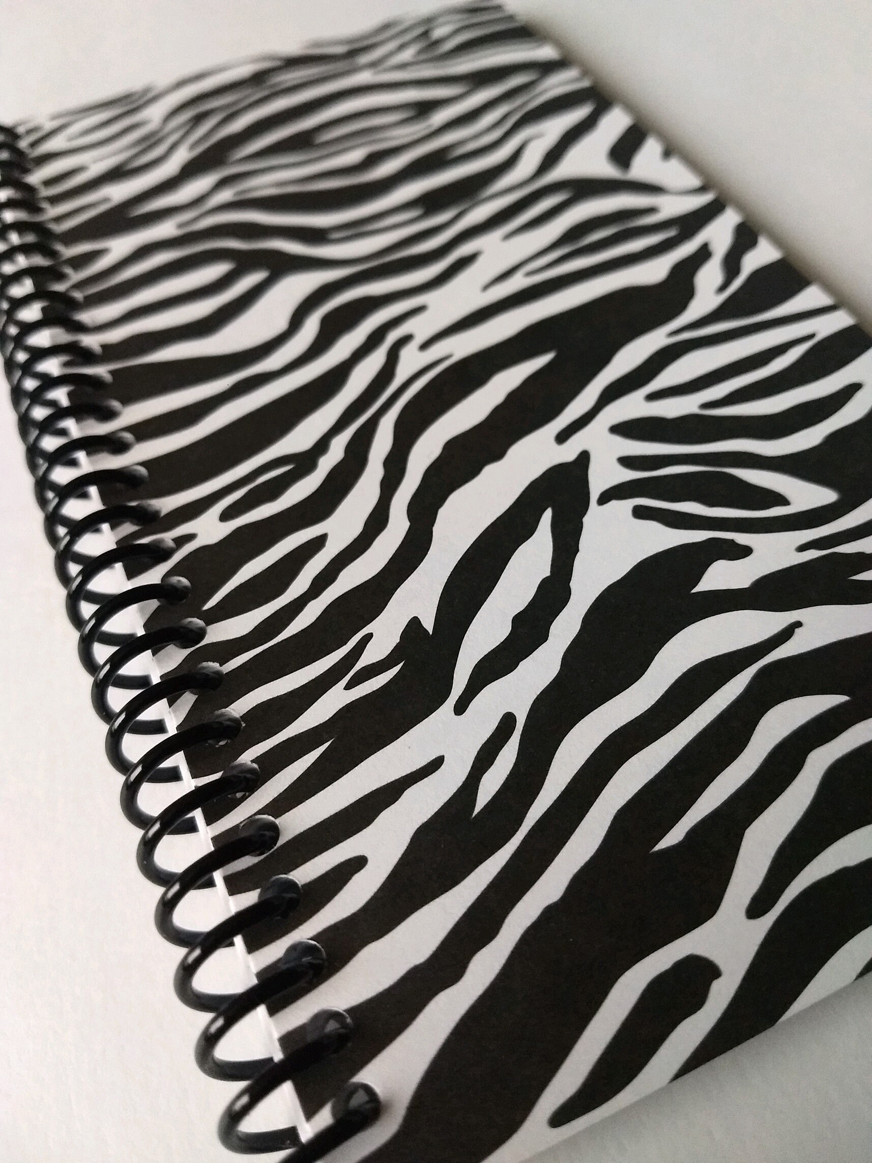 Zebra Print Spiral Notebook Hand Made From Specialty Paper Etsy Australia