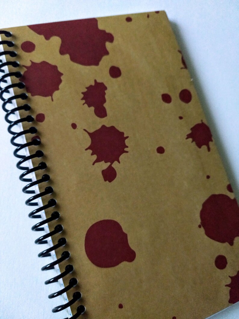 Blood Spatter Spiral Notebook Hand Made From Specialty Paper - Etsy
