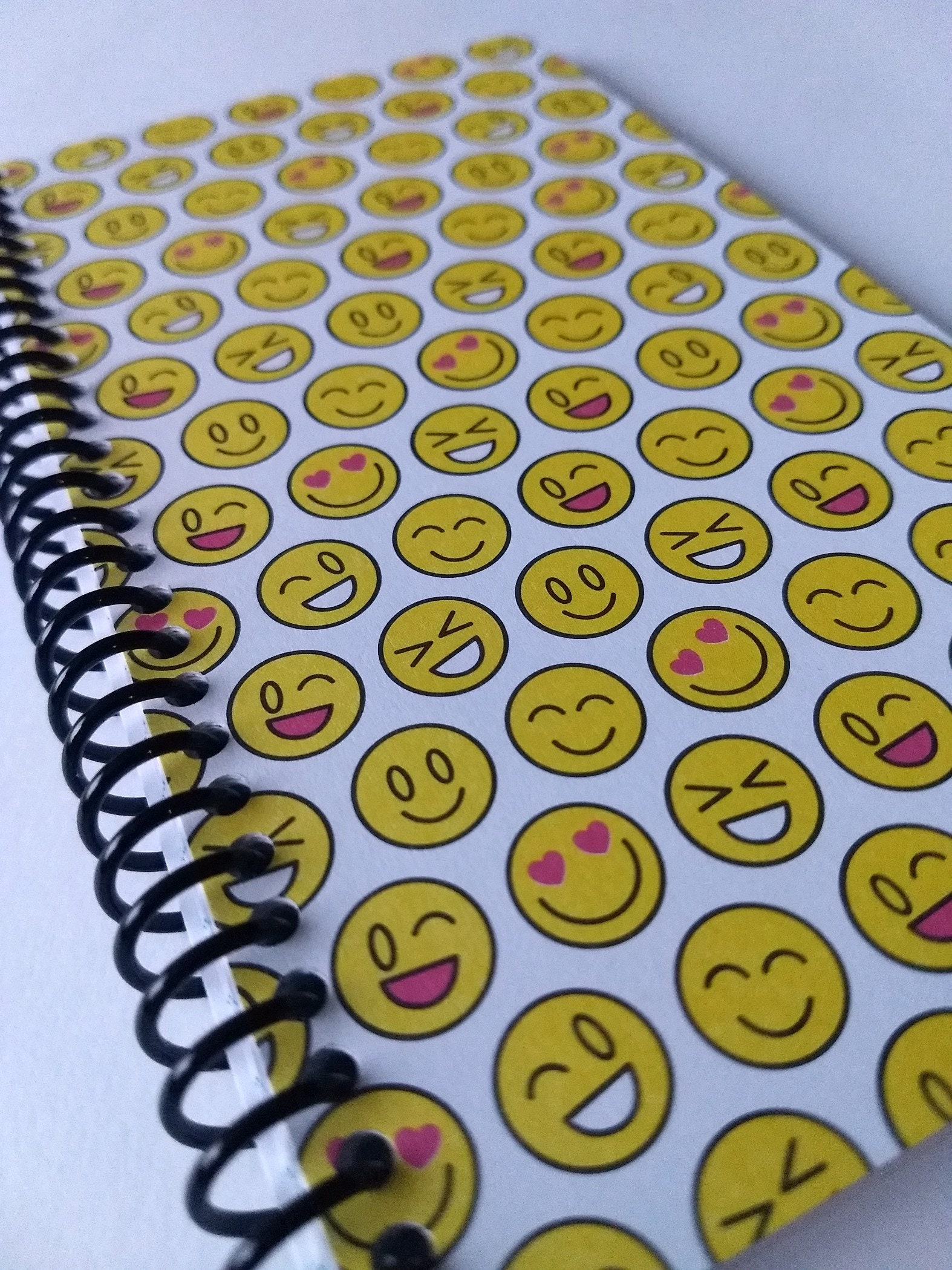 Emoji Spiral Notebook Hand Made From Specialty Paper Etsy