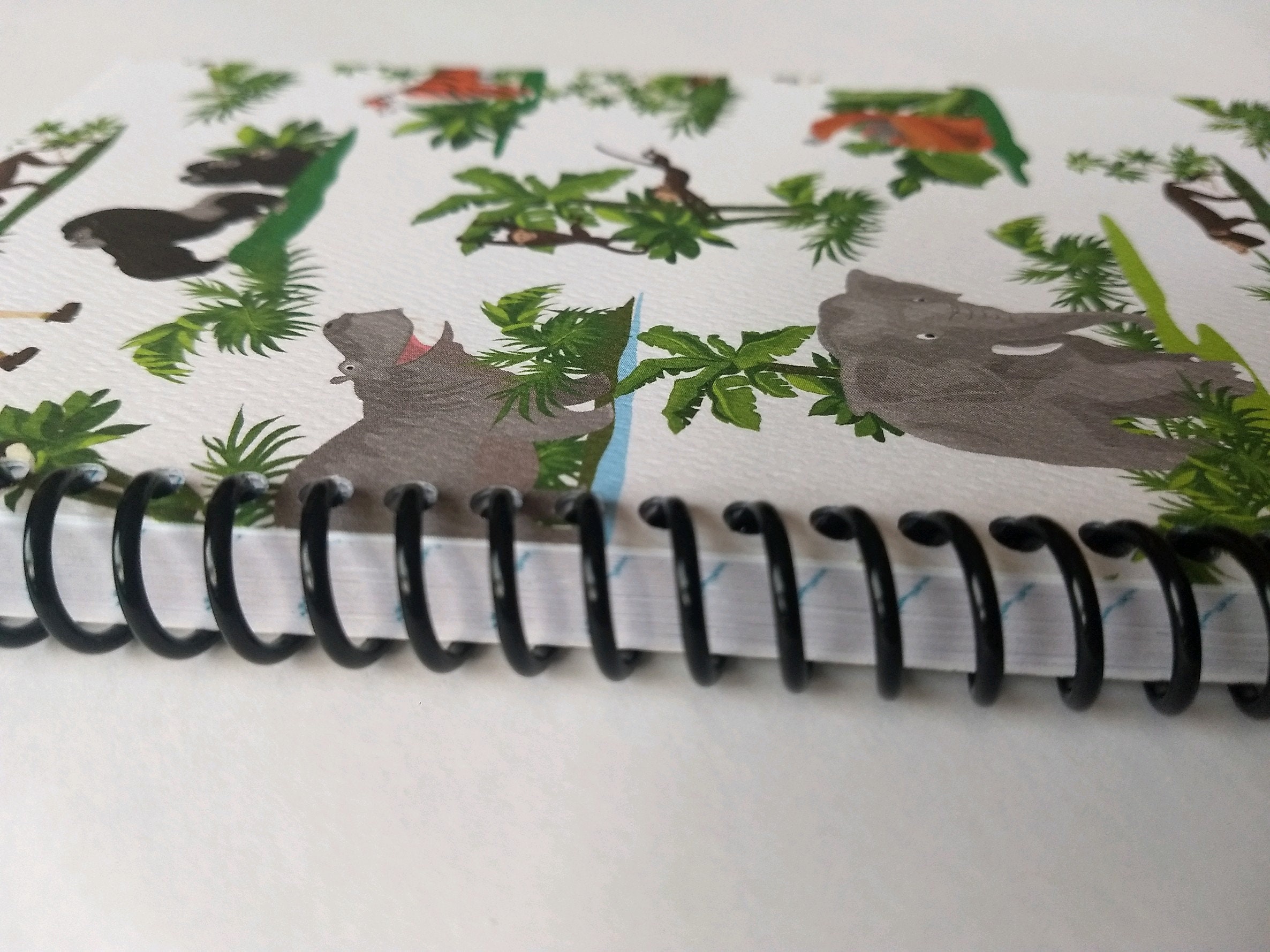 Jungle Spiral Notebook Hand Made From Specialty Paper Etsy